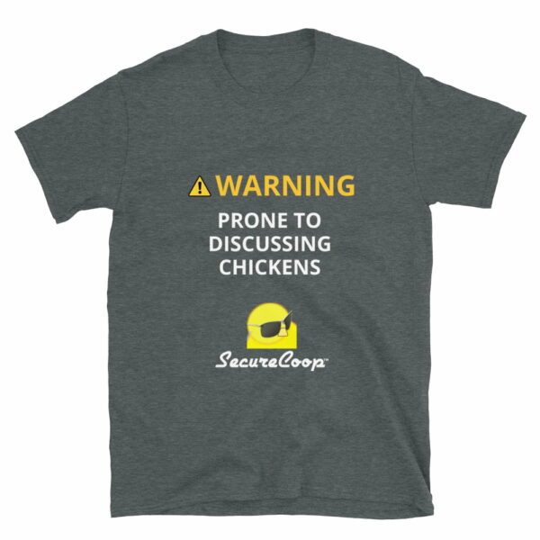 mockup-2b4ad13c.jpg WARNING! Prone to Discussing Chickens Short-Sleeve Unisex T-Shirt