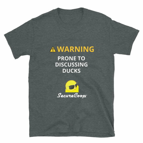 mockup-4f5a49a3.jpg WARNING! Prone to Discussing Ducks Short-Sleeve Unisex T-Shirt