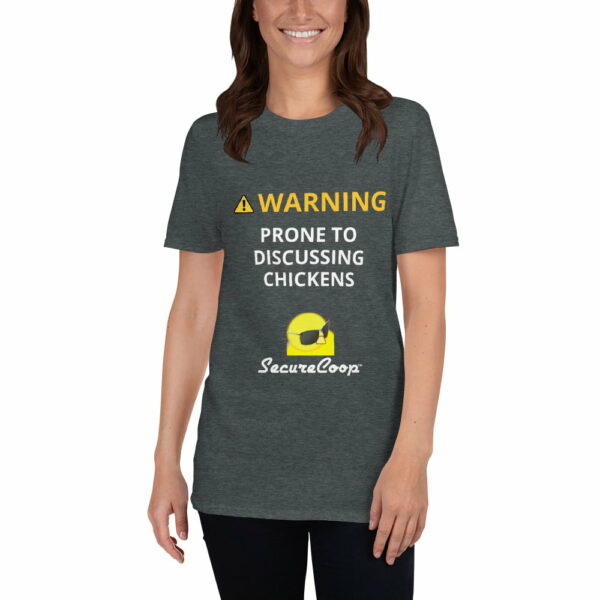 mockup-5ed34917.jpg WARNING! Prone to Discussing Chickens Short-Sleeve Unisex T-Shirt