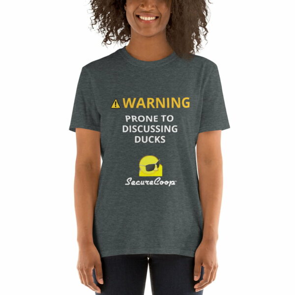 mockup-709b46f2.jpg WARNING! Prone to Discussing Ducks Short-Sleeve Unisex T-Shirt