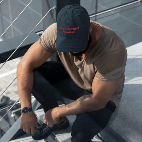 Ain't Chicken Distressed Dad Hat - Image 2