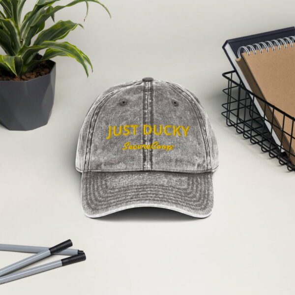 Just Ducky Vintage Cotton Twill Cap - Image 4