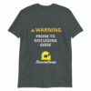 mockup-ca3f4422.jpg WARNING! Prone to Discussing Geese Short-Sleeve Unisex T-Shirt