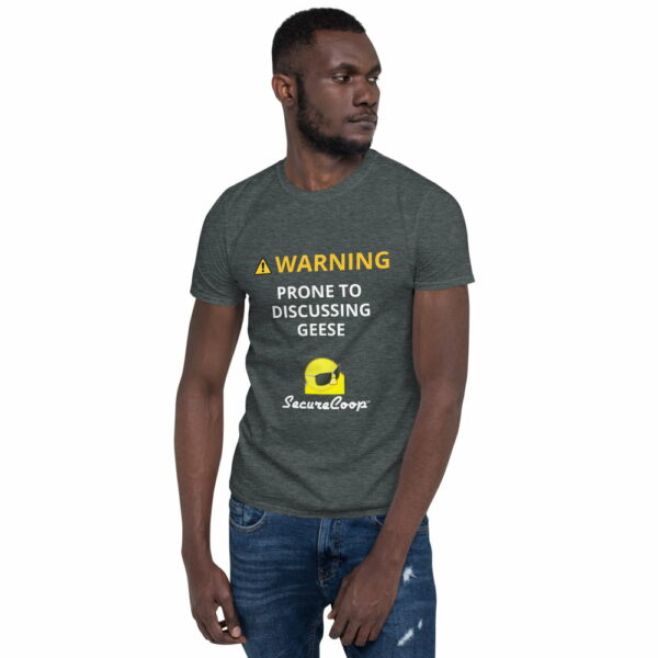 mockup-f0954052.jpg WARNING! Prone to Discussing Geese Short-Sleeve Unisex T-Shirt