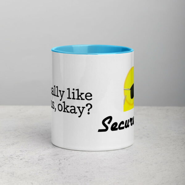 white-ceramic-mug-with-color-inside-blue-11oz-5fecb69e49a6a.jpg I Just Really Like Chickens, Okay? Mug